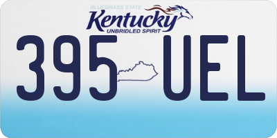 KY license plate 395UEL