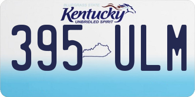 KY license plate 395ULM
