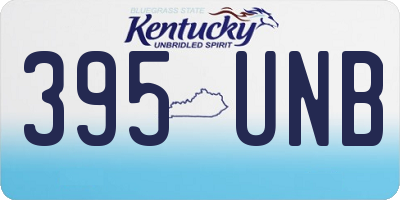 KY license plate 395UNB