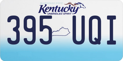 KY license plate 395UQI