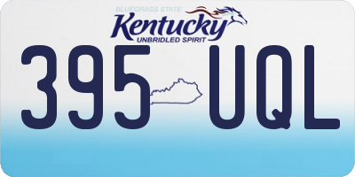 KY license plate 395UQL