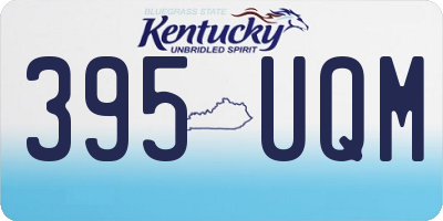KY license plate 395UQM