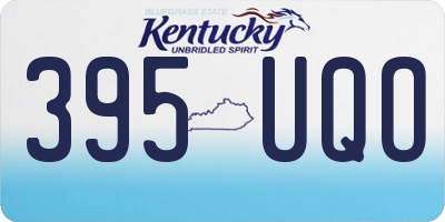 KY license plate 395UQO