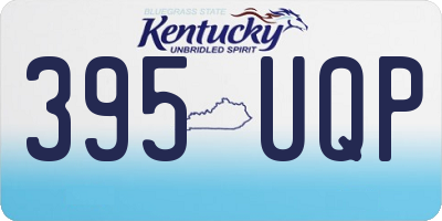 KY license plate 395UQP