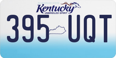 KY license plate 395UQT