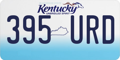 KY license plate 395URD