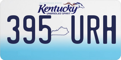 KY license plate 395URH