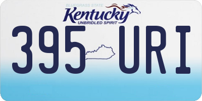 KY license plate 395URI