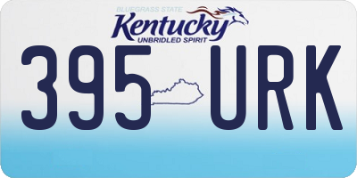 KY license plate 395URK
