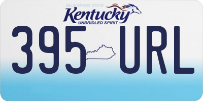 KY license plate 395URL