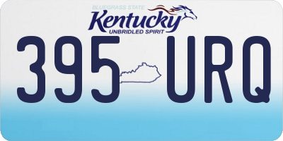KY license plate 395URQ