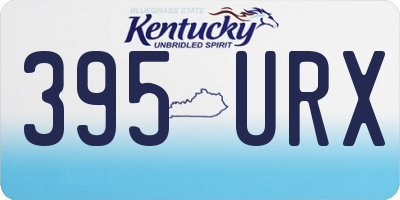 KY license plate 395URX