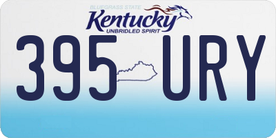 KY license plate 395URY