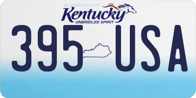 KY license plate 395USA