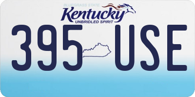 KY license plate 395USE