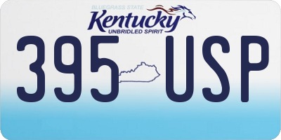 KY license plate 395USP