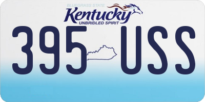 KY license plate 395USS