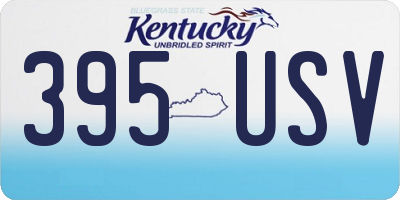 KY license plate 395USV