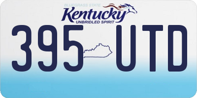 KY license plate 395UTD