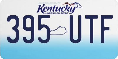 KY license plate 395UTF