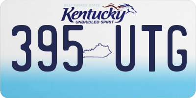 KY license plate 395UTG