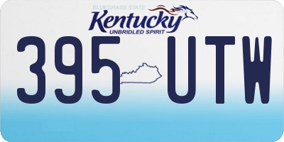 KY license plate 395UTW