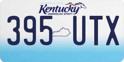 KY license plate 395UTX
