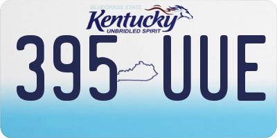 KY license plate 395UUE