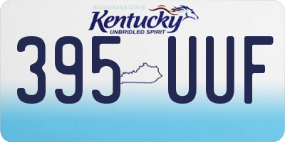 KY license plate 395UUF