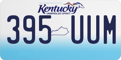 KY license plate 395UUM
