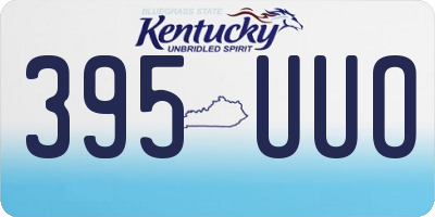 KY license plate 395UUO