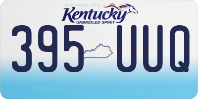 KY license plate 395UUQ