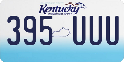 KY license plate 395UUU
