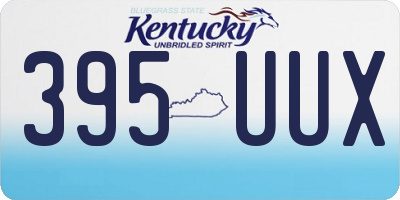 KY license plate 395UUX