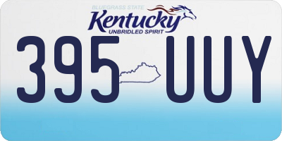 KY license plate 395UUY