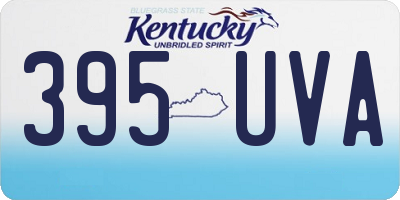 KY license plate 395UVA