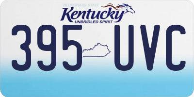 KY license plate 395UVC