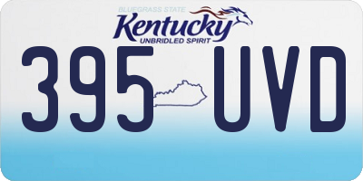 KY license plate 395UVD