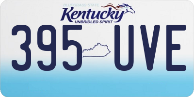 KY license plate 395UVE