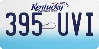 KY license plate 395UVI