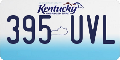 KY license plate 395UVL