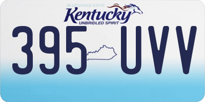 KY license plate 395UVV