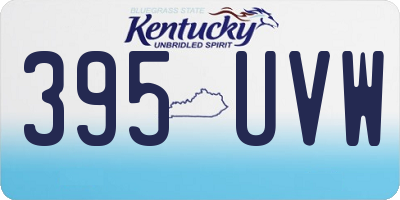 KY license plate 395UVW