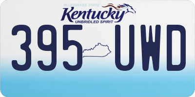 KY license plate 395UWD