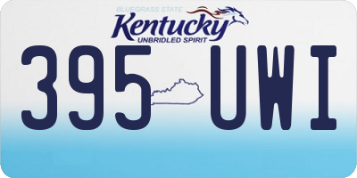 KY license plate 395UWI