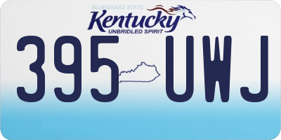 KY license plate 395UWJ