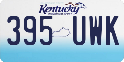 KY license plate 395UWK