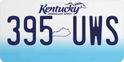 KY license plate 395UWS