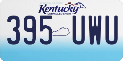 KY license plate 395UWU