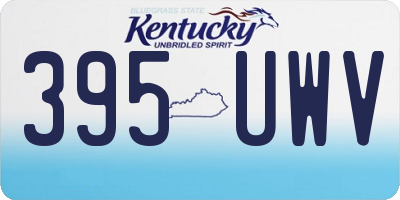 KY license plate 395UWV